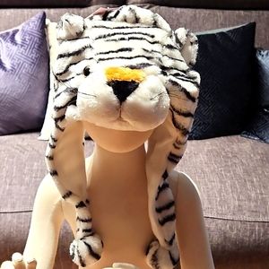 KIDS NEW WHITE TIGER HAT ONE SIZE FASHION ANIMAL HAT